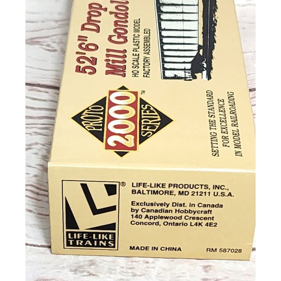 Proto 2000 Series HO Scale Factory Assembled 52’ 6” Drop End Mill Gondola Train - Picture 7 of 15